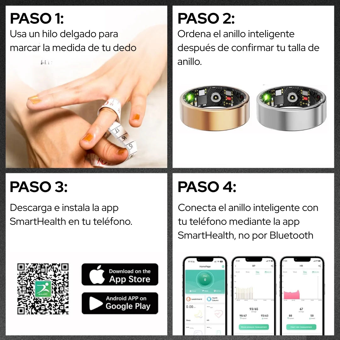 Anillo Inteligente - Optimiza tu Bienestar con Precisión 🩸