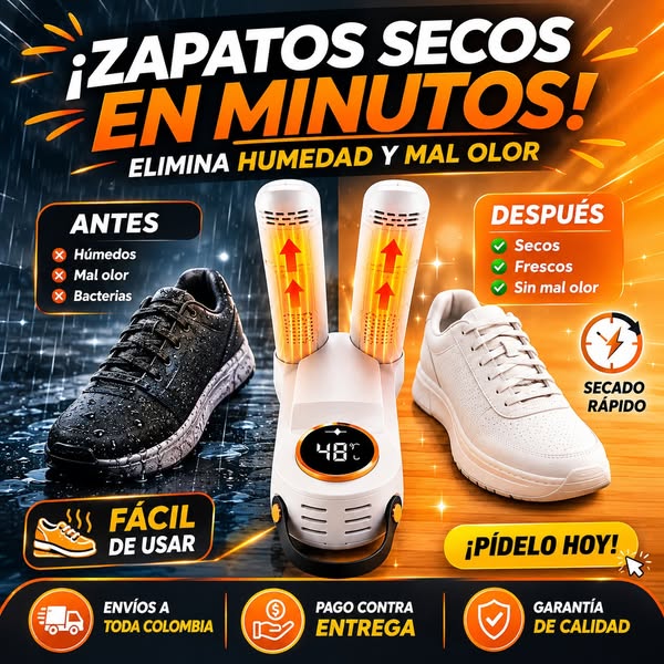 Secador y Eliminador de Olores para Calzado