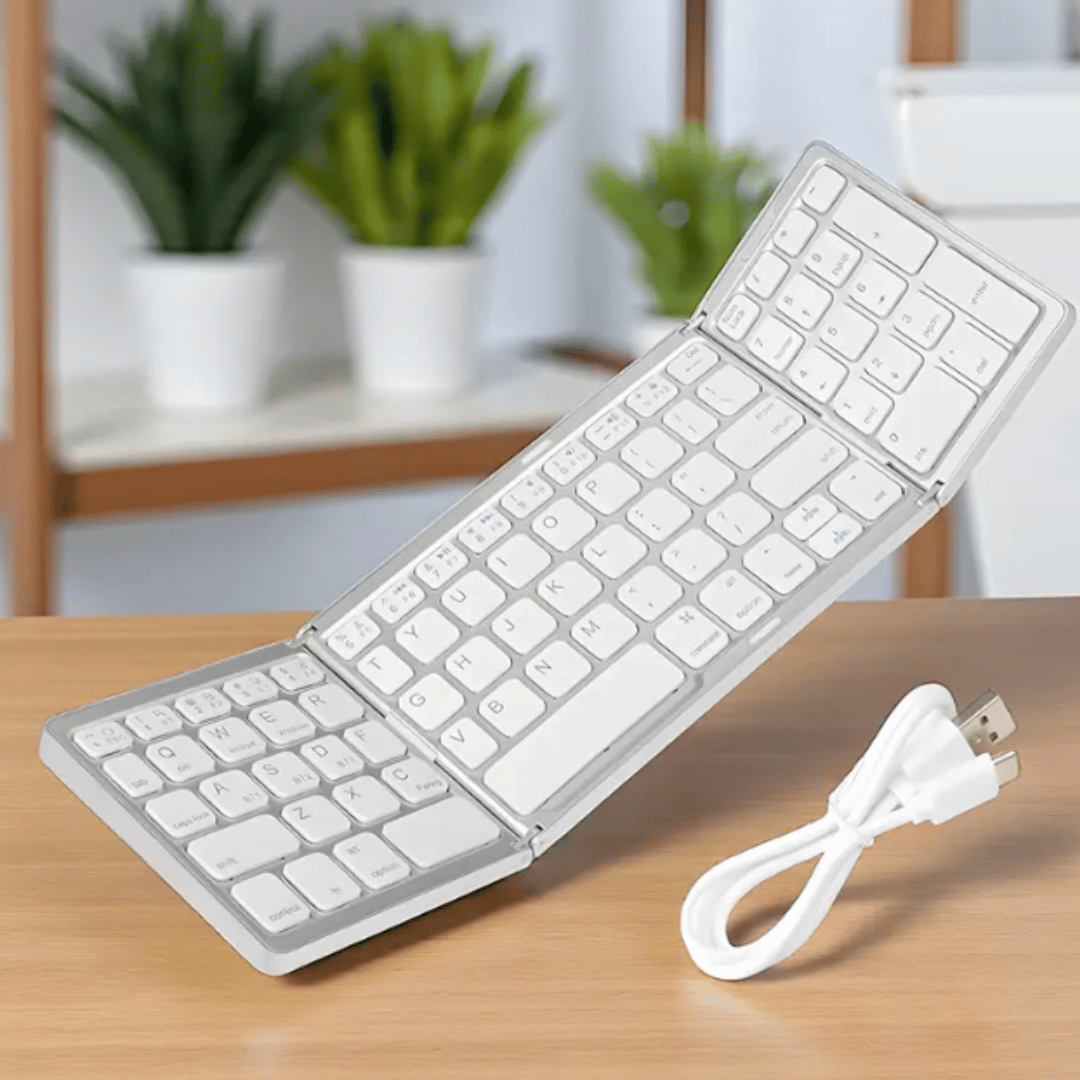 Teclado Inalámbrico Plegable: ALFA NUMÉRICO ¡Convierte cualquier espacio en tu oficina!