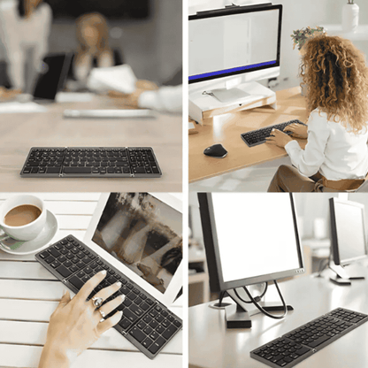 Teclado Inalámbrico Plegable: ALFA NUMÉRICO ¡Convierte cualquier espacio en tu oficina!