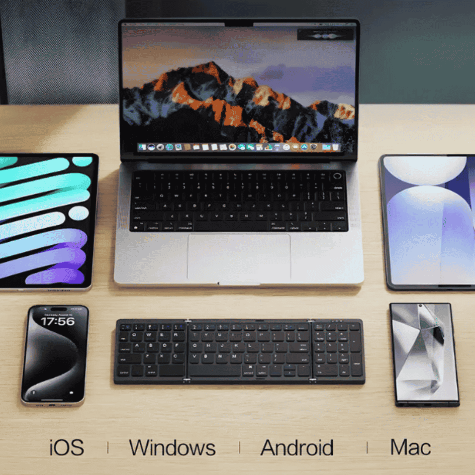 Teclado Inalámbrico Plegable: ALFA NUMÉRICO ¡Convierte cualquier espacio en tu oficina!