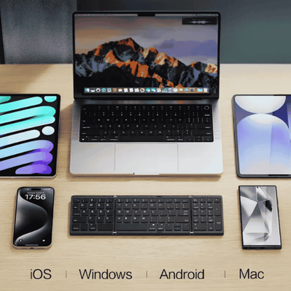 Teclado Inalámbrico Plegable: ALFA NUMÉRICO ¡Convierte cualquier espacio en tu oficina!
