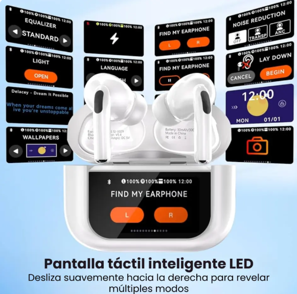 Audífonos con Pantalla Táctil - Sonido Premium Virales del 2026