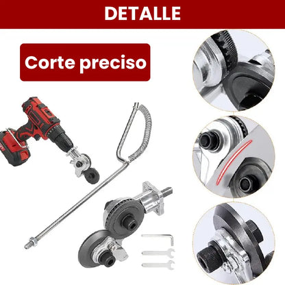 Cortador de laminas adaptador para taladro