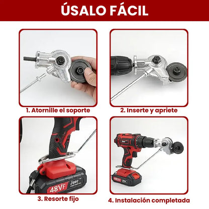 Cortador de laminas adaptador para taladro