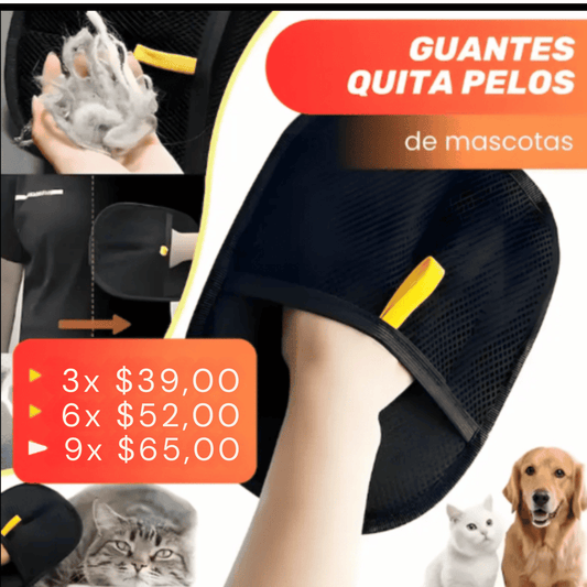 Pack x 3 Guantes quita pelos de mascotas