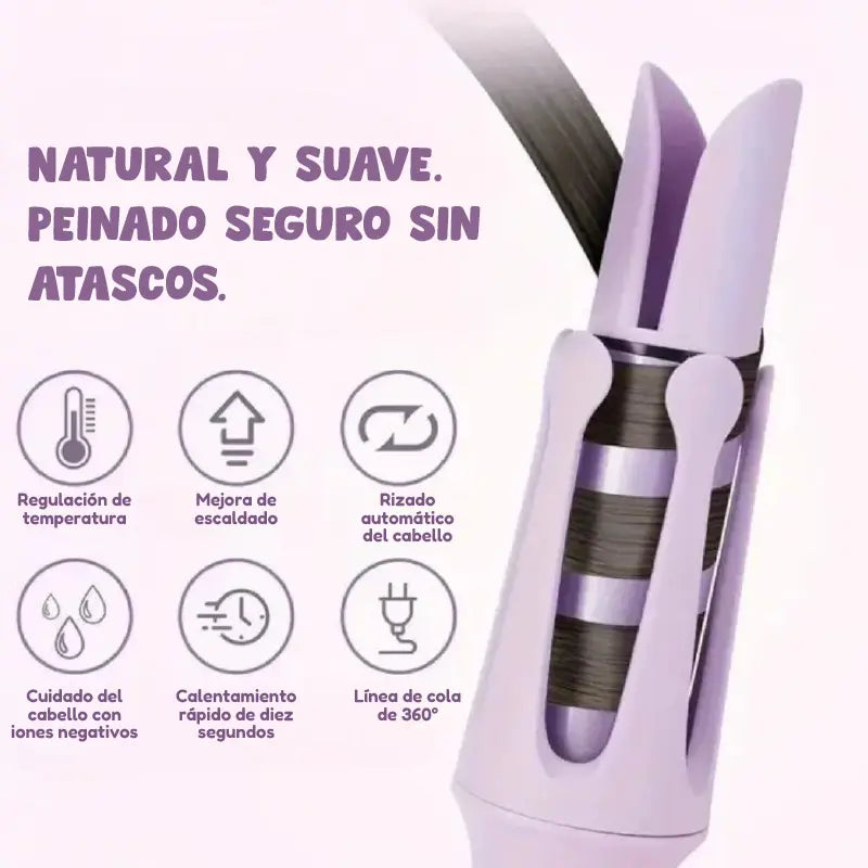 RIZADOR GIRATORIO |  Ondas y rizos perfectos desde tu casa, sin gastar en salón 💕