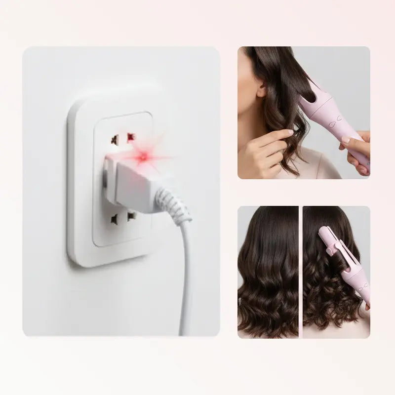 RIZADOR GIRATORIO |  Ondas y rizos perfectos desde tu casa, sin gastar en salón 💕