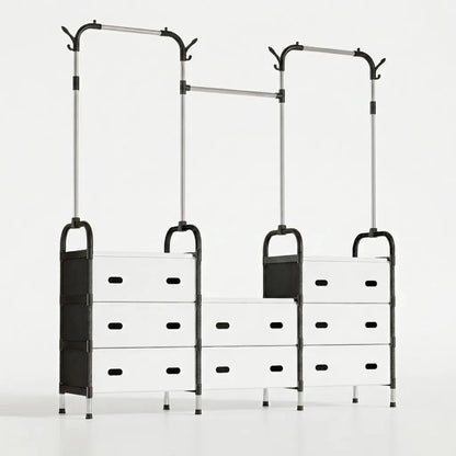 Perchero Organizador con 8 Cajones Cod.LM127-5 – Ropa, Zapatos y Accesorios en un Solo Lugar